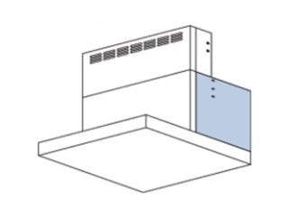 UYMPX-AP1835RBK【右側面】 リンナイ レンジフード部材 横目隠し板