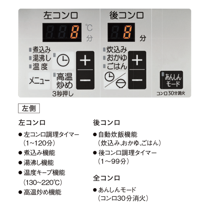 PD-829W-U60GZ【プロパンガスLPG】★NEW2025年10月 パロマ コンロ ウィズナ マッティーブラックガラストップ 60cm グラファイトブラックフェイス オーブン接続非対応 商品画像21：給湯どっとこむ PLUS