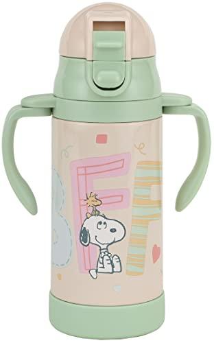 スケーター (skater) 両手 ストロー付き ステンレス 水筒 ベビーマグ スヌー･･･