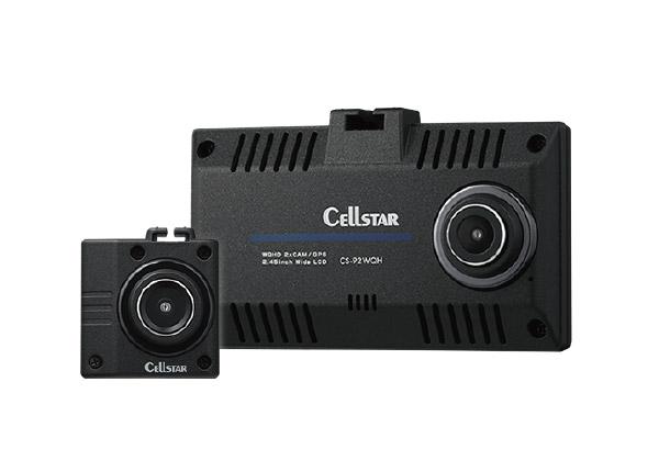 CELLSTARセルスターCS-92WQH前後2カメラドライブレコーダー超高画質370万画素･･･
