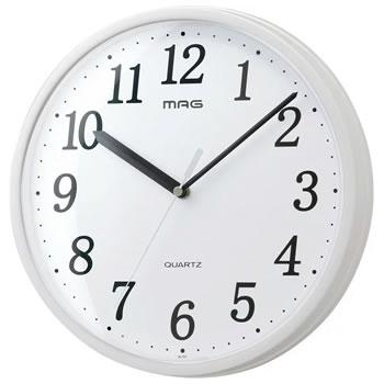 ノア精密【MAG】掛け時計 プラスチッタ アナログ時計 W-701 円形 ホワイト W-･･･
