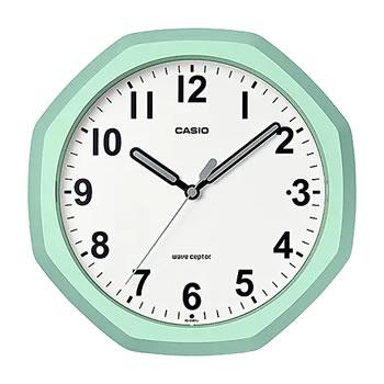 カシオ【CASIO】掛置兼用時計 wave ceptor 電波時計 八角形 レトログリーン IQ-888NJ-3JF★【IQ888NJ3JF】 商品画像1：家電のSAKURAchacha