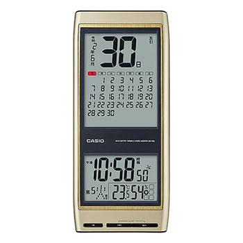 カシオ【CASIO】デジタル電波掛時計 令和表示 温湿度計 シャンパンゴールド I･･･