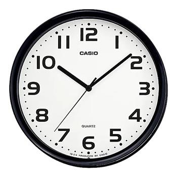 カシオ【CASIO】掛時計 クオーツクロック シンプル インテリアクロック ブラ･･･