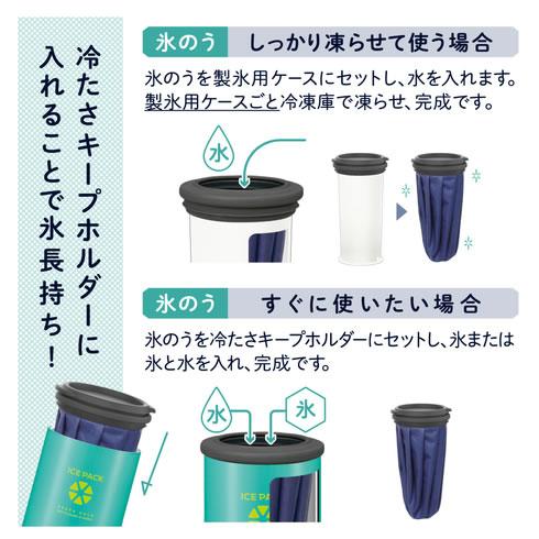 ピーコック【冷涼グッズ】アイスパック 保冷氷のう 500mLサイズ ABA-50GBL（ブルーグリーン）★【ABA50GBL】 商品画像4：家電のSAKURAchacha