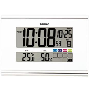 セイコー【SEIKO】電波デジタル時計 掛置兼用 温湿度計付き 快適環境NAVI機能･･･