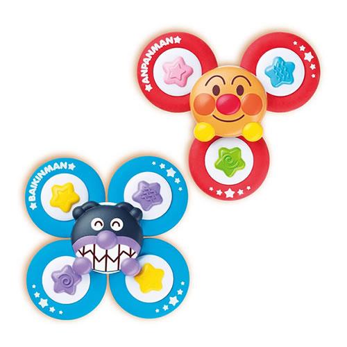 ジョイパレット【アンパンマン】夢中で集中力アップ どこでもぺたクル育脳スピナーセット 知育玩具 H-4975201182311 商品画像2：家電のSAKURAchacha