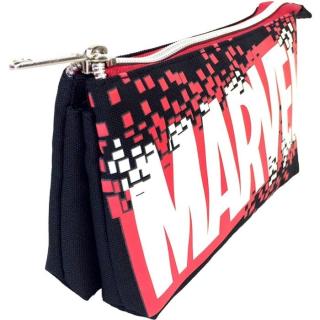 マーベル コスメポーチ 3ポケット 舟形ポーチ ビットロゴ レッド の通販なら シネマコレクション アウトレット Kaago カーゴ