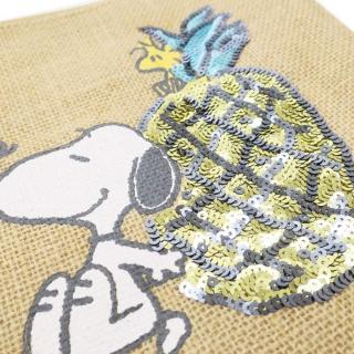 スヌーピー クラッチバッグ 麻ビッグフラットポーチ パイナップル ピーナッツの通販なら シネマコレクション アウトレット Kaago カーゴ