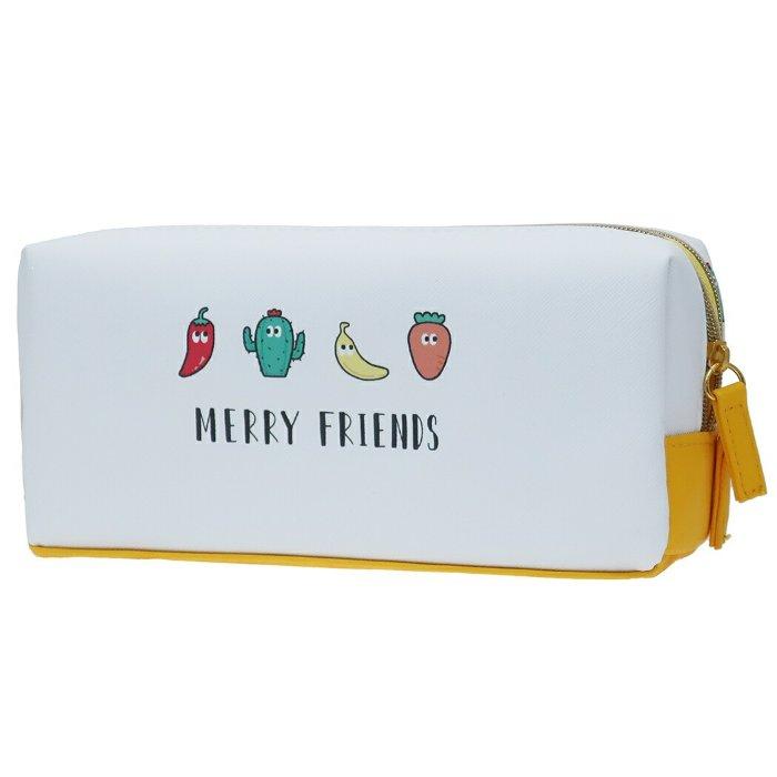 ペンポーチ ベジフル ツインファスナー ペンケース Merry Friends クラックス 筆箱 かわいい グッズの通販なら シネマコレクション アウトレット Kaago カーゴ