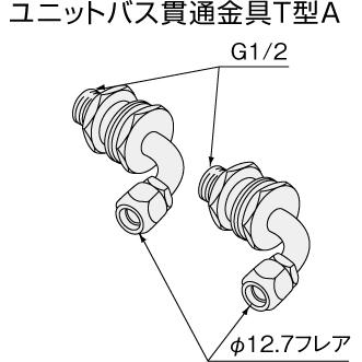 【給湯機本体と同時注文】メーカー直送 代引不可 ノーリツ ユニットバス貫通金具 『ユニットバス貫通金具T型A』 0704108 (給湯機器関連部材) 商品画像2：生活家電 ディープライス