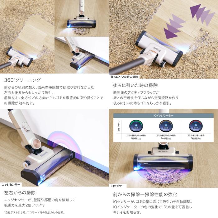 Shark(シャーク) 自動ゴミ収集ドック搭載 コードレススティッククリーナー 掃除機 『PowerClean 360』 IW4171JCP (ライトコッパー) 商品画像3：生活家電 ディープライス