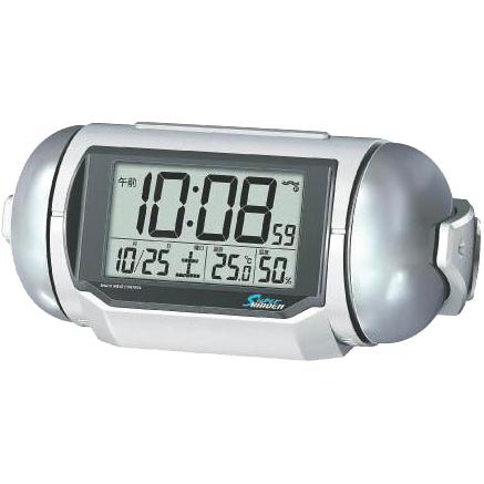 【お取り寄せ】SEIKO(セイコー) PYXIS 大音量目ざまし時計 デジタル電波時計『スーパーライデン』NR523W(白パール塗装) 商品画像2：生活家電 ディープライス