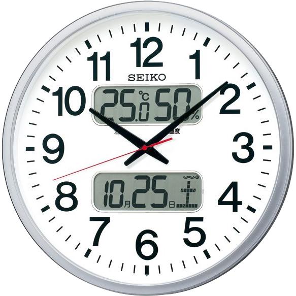 【お取り寄せ】SEIKO(セイコー) 電波掛時計 『カレンダー、温度・湿度表示つき電波掛時計』 KX237S 商品画像2：生活家電 ディープライス