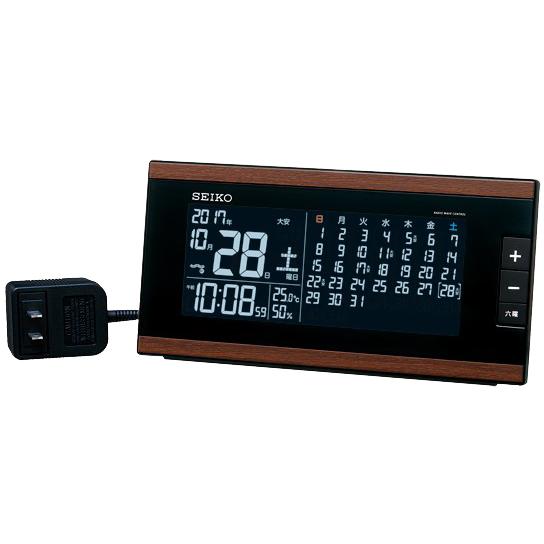 SEIKO(セイコー) 電波置時計 『マンスリーカレンダー搭載 交流式電源 デジタル電波置時計』 DL212B 商品画像2：生活家電 ディープライス