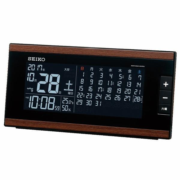 SEIKO(セイコー) 電波置時計 『マンスリーカレンダー搭載 交流式電源 デジタル電波置時計』 DL212B 商品画像3：生活家電 ディープライス
