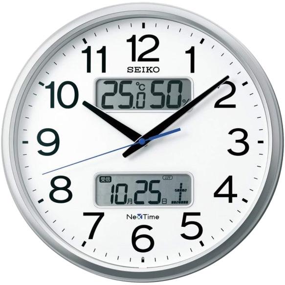 【お取り寄せ】SEIKO(セイコー) 電波掛時計 『ネクスタイム』 ZS250S (銀色メタリック) 商品画像2：生活家電 ディープライス