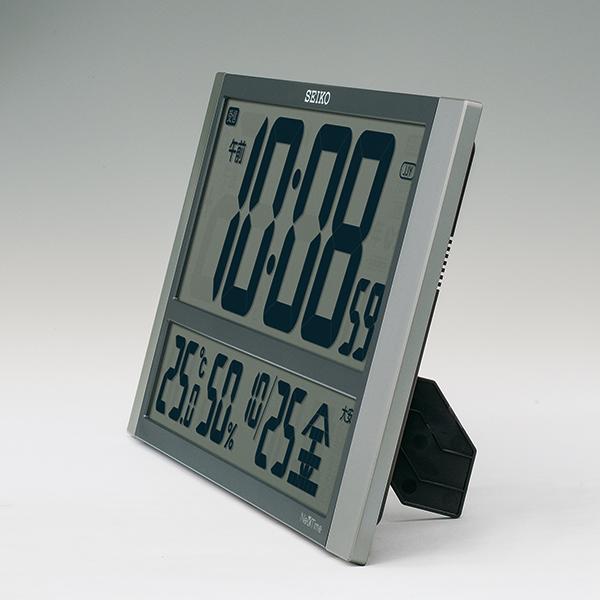 【お取り寄せ】SEIKO(セイコー) ハイブリッド電波クロック 掛置兼用時計 『ネクスタイム』 ZS450S (銀色メタリック) 商品画像3：生活家電 ディープライス