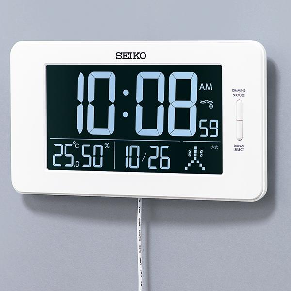 【お取り寄せ】SEIKO(セイコー) 掛置兼用 電波クロック デジタル時計 『C3MONO』 DL216W 商品画像3：生活家電 ディープライス