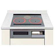 Panasonic(パナソニック) 幅60cmタイプ 2口IH+ラジエント 鉄・ステンレス対応 ビルトインIHクッキングヒーター KZ-W163S (シルバー/シルバー) 商品画像2：生活家電 ディープライス