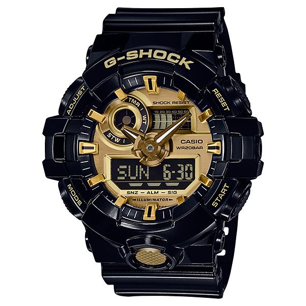 【お取り寄せ】CASIO(カシオ) アナログ／デジタル 腕時計 『G-SHOCK GA-700 SERIES』 GA-710GB-1AJF 商品画像1：生活家電 ディープライス