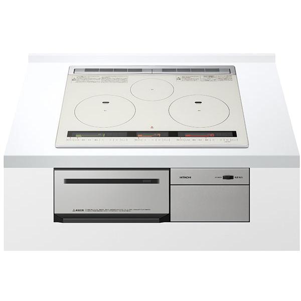 HITACHI(日立) 幅60cm 単相200Ｖ 3口IH 鉄・ステンレス対応 ビルトインIHクッ･･･