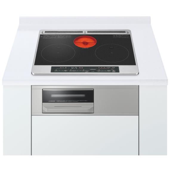 HITACHI(日立) 単相200V 幅60cm 2口IH+ラジエントヒーター 鉄・ステンレス対･･･