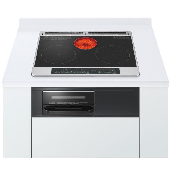 HITACHI(日立) 単相200V 幅60cm 2口IH+ラジエントヒーター 鉄・ステンレス対･･･