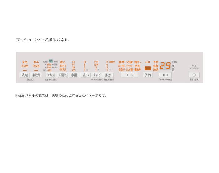 【時間指定不可】HITACHI(日立) 洗濯・脱水容量9kg 全自動洗濯機 『ビートウォッシュ』 BW-X90K-V (ホワイトラベンダー) 商品画像3：生活家電 ディープライス