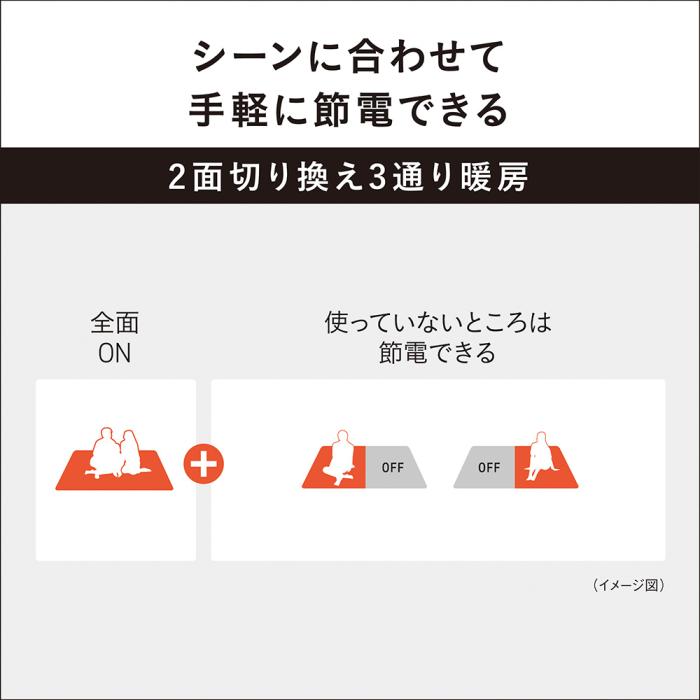 Panasonic(パナソニック) 3畳相当 電気カーペット 着せ替えカーペット セットタイプ DC-3NKC10-T (ブラウン) 商品画像7：生活家電 ディープライス