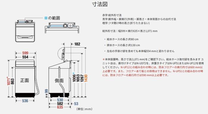 【日付・時間指定不可】Panasonic(パナソニック) 洗濯・脱水容量9kg エコナビ インバーター全自動洗濯機 NA-FA9K3-W (ホワイト) 商品画像3：生活家電 ディープライス