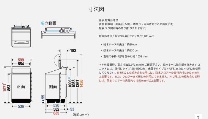 【時間指定不可】Panasonic(パナソニック) 洗濯・脱水容量8kg 全自動洗濯機 NA-FA8K5-W (ホワイト) 商品画像2：生活家電 ディープライス
