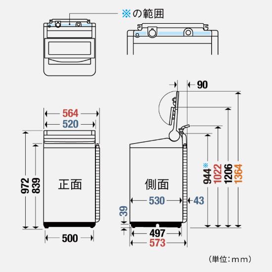 【時間指定不可】Panasonic(パナソニック) 洗濯・脱水容量 7kg 全自動洗濯機 NA-FA7H5-C (ナチュラルベージュ) 商品画像2：生活家電 ディープライス
