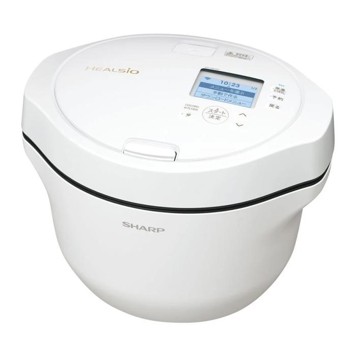 SHARP(シャープ) 2.4L 2～6人用 水なし自動調理鍋 『ヘルシオ ホットクックpro』 KN-HW24H-W (プレミアムホワイト) 商品画像2：生活家電 ディープライス