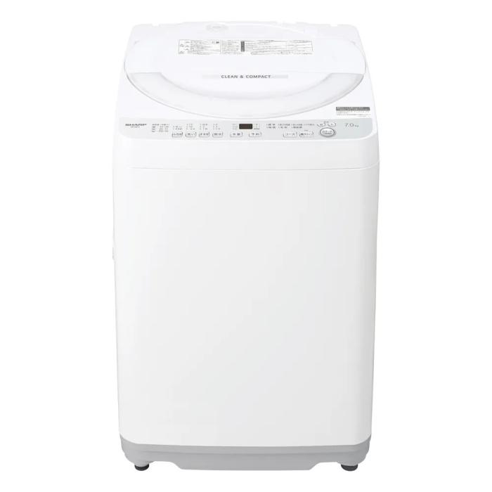 【時間指定不可】SHARP(シャープ) 洗濯・脱水容量 7kg 全自動洗濯機 『穴なし槽シリーズ』 ES-GE7J-S (シルバー系) 商品画像2：生活家電 ディープライス