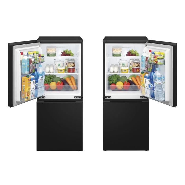 【時間指定不可】SHARP(シャープ) 2ドア 152L つけかえどっちもドア 冷蔵庫 SJ-TD15R-B (マットブラック) 商品画像2：生活家電 ディープライス