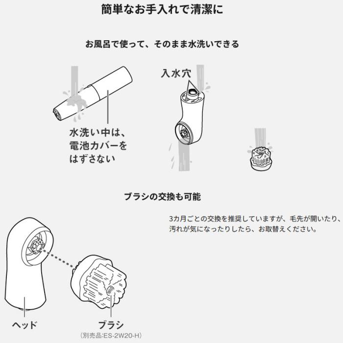 Panasonic(パナソニック) VIO専用 電動ブラシ 『VIOブラシ フェリエ』 ES-WB20-A (ブルー調) 商品画像4：生活家電 ディープライス