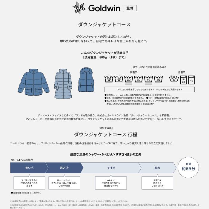 【日付・時間指定不可】Panasonic(パナソニック) 洗濯・脱水容量 10kg 全自動洗濯機 『FAシリーズ』 NA-FA10H6-W (ホワイト) 商品画像3：生活家電 ディープライス