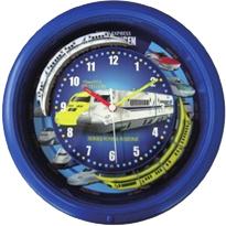 SRA ダブルトレイン新幹線クロック SR-WC16001BL (ブルー) 商品画像2：生活家電 ディープライス