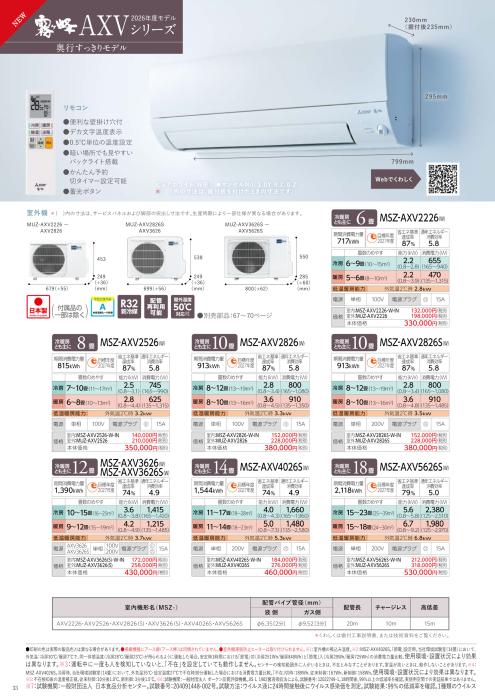 MITSUBISHI(三菱電機) 3.6kW 主に12畳用 ルームエアコン 『霧ヶ峰 AXVシリーズ』 MSZ-AXV3626-W (ピュアホワイト) 商品画像3：生活家電 ディープライス