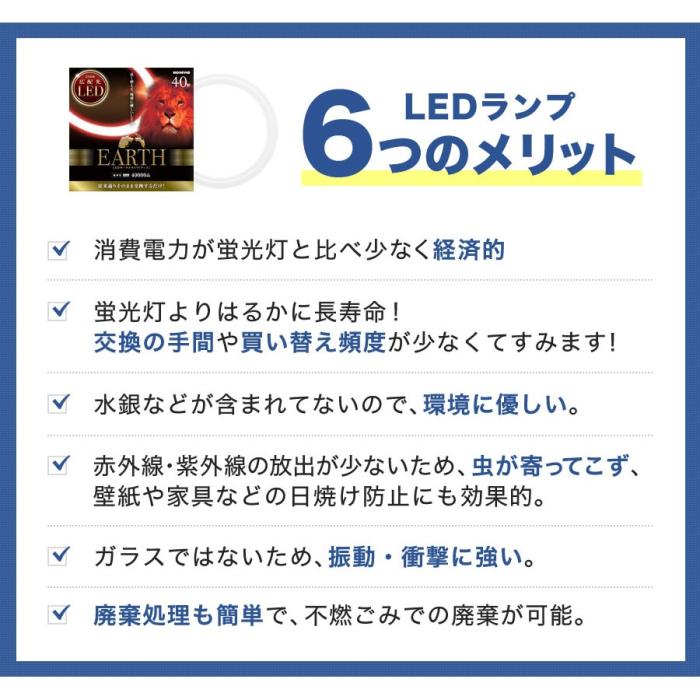 エコデバイス 40形 電球色 LEDサークルランプ EFCL40LED-28W 商品画像2：生活家電 ディープライス