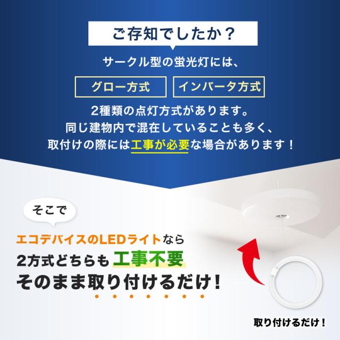 エコデバイス 40形 電球色 LEDサークルランプ EFCL40LED-28W 商品画像7：生活家電 ディープライス