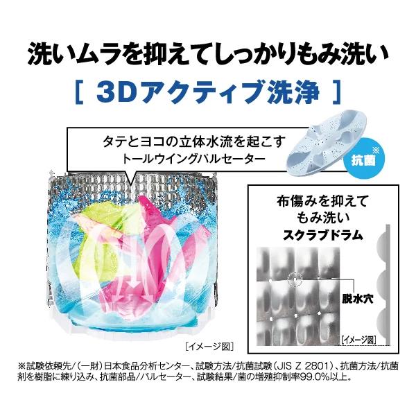 【5月20日入荷予定】【時間指定不可】AQUA(アクア) 洗濯・脱水容量4.5kg 全自動洗濯機 AQW-S4P-W (ホワイト) 商品画像5：生活家電 ディープライス