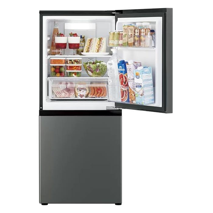 【時間指定不可】AQUA(アクア) 右開き 2ドア 137L 冷凍冷蔵庫 『SIMPLE＋』 AQR-14R-DS (ダークシルバー) 商品画像2：生活家電 ディープライス