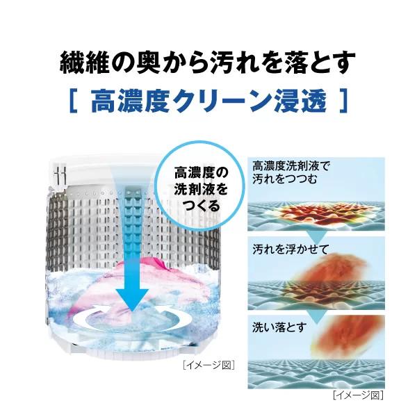 【時間指定不可】AQUA(アクア) 洗濯・脱水容量4.5kg 全自動洗濯機 AQW-S4A-W (ホワイト) 商品画像5：生活家電 ディープライス
