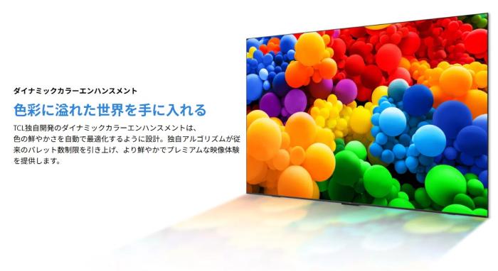 【日付・時間指定不可】TCL 55V型 BS・CS 4Kチューナー内蔵 4K液晶テレビ 『P6Kシリーズ』 55P6K 商品画像4：生活家電 ディープライス