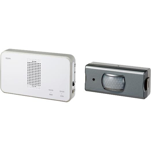 ELPA(朝日電器) 人感センサー ワイヤレスチャイム 受信器＋センサー送信器セ･･･