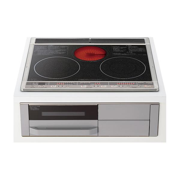 MITSUBISHI(三菱電機) 単相200V 幅60cm ワイドトップ 2口IH＋ラジエント ビル･･･