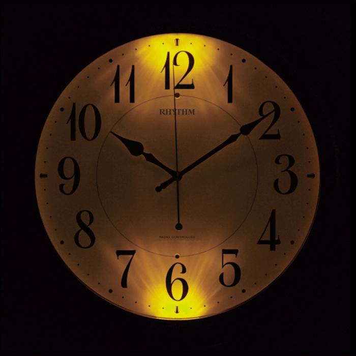 【お取り寄せ】リズム時計 電波掛時計 『ピュアライトM25』 4MYA25SR06 商品画像3：生活家電 ディープライス