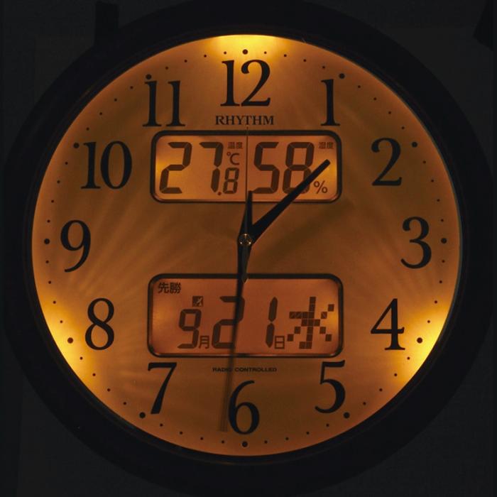 【お取り寄せ】リズム時計 ピュアカレンダーM617SR 電波掛時計 4FY617SR23 商品画像3：生活家電 ディープライス